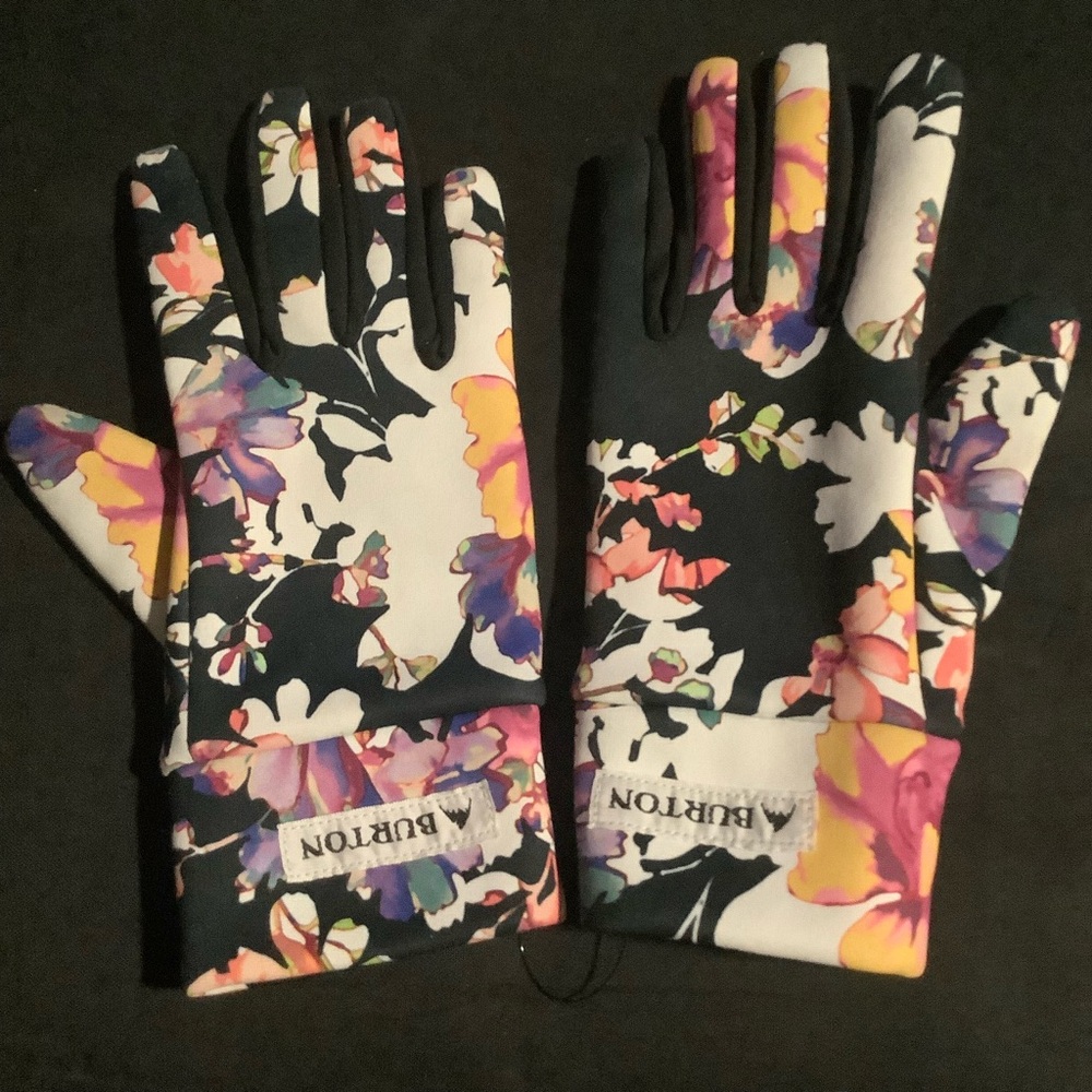 Burton Touch N Go Liner Floral Gloves Kids gloves Size M New Without Tags